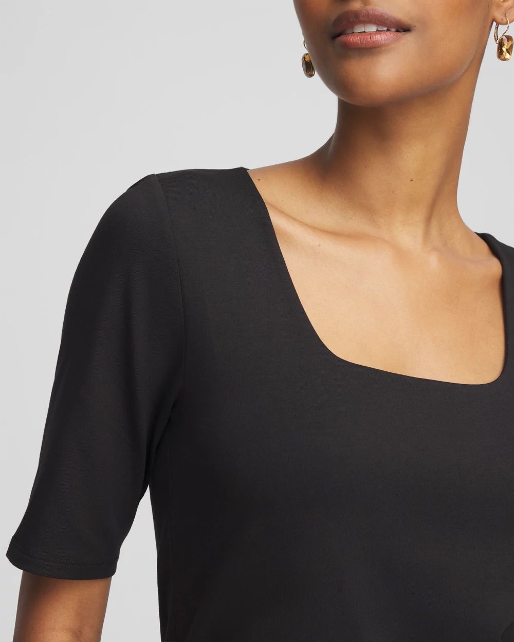 Contour Cotton™ Square Neck Tee | Chico's